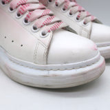 Alexander McQueen Oversized Sneakers White Leather & Hot Pink Suede Size 35