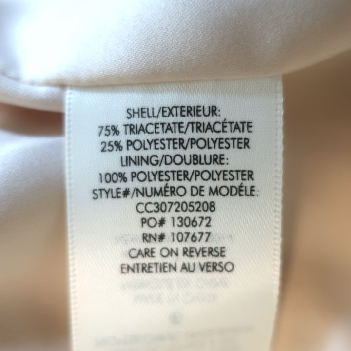 Alice + Olivia Pailey Blazer Champagne Satin Size 6 Gathered Sleeve Jacket NEW