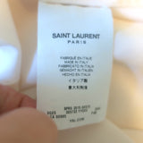 Saint Laurent Silk Button Down Shirt Ivory Size 40 Long Sleeve Blouse