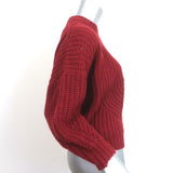 Isabel Marant Etoile Sweater Red Alpaca-Blend Ribbed Knit Size 38