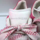 Alexander McQueen Oversized Sneakers White Leather & Hot Pink Suede Size 35