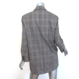 The Kooples Oversized Double Breasted Glen Check Blazer Gray Size 36