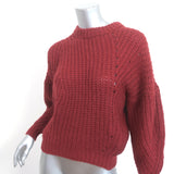 Isabel Marant Etoile Sweater Red Alpaca-Blend Ribbed Knit Size 38