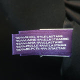 Ralph Lauren Collection Cap Sleeve Boatneck Dress Black Stretch Wool Size 8