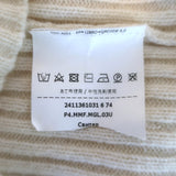 Max Mara Cosetta Bishop Sleeve Sweater Cream Wool-Cashmere Rib Knit Size Medium