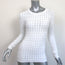 Prada Sweater White Open-Weave Cotton Knit Size 38