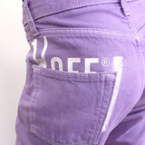1/OFF Paris Upcycled Double-Waisted High Rise Jeans Lilac Denim Size Small