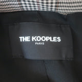 The Kooples Oversized Double Breasted Glen Check Blazer Gray Size 36