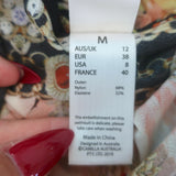 Camilla A Night in the 90's Chain-Strap Sarong Wrap Dress Black Size Medium NEW