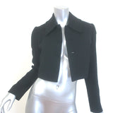 Ralph Lauren Collection Cropped Jacket Black Stretch Wool Size 6