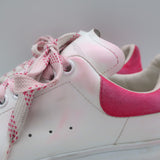 Alexander McQueen Oversized Sneakers White Leather & Hot Pink Suede Size 35