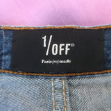 1/OFF Paris Upcycled Double-Waisted High Rise Jeans Lilac Denim Size Small