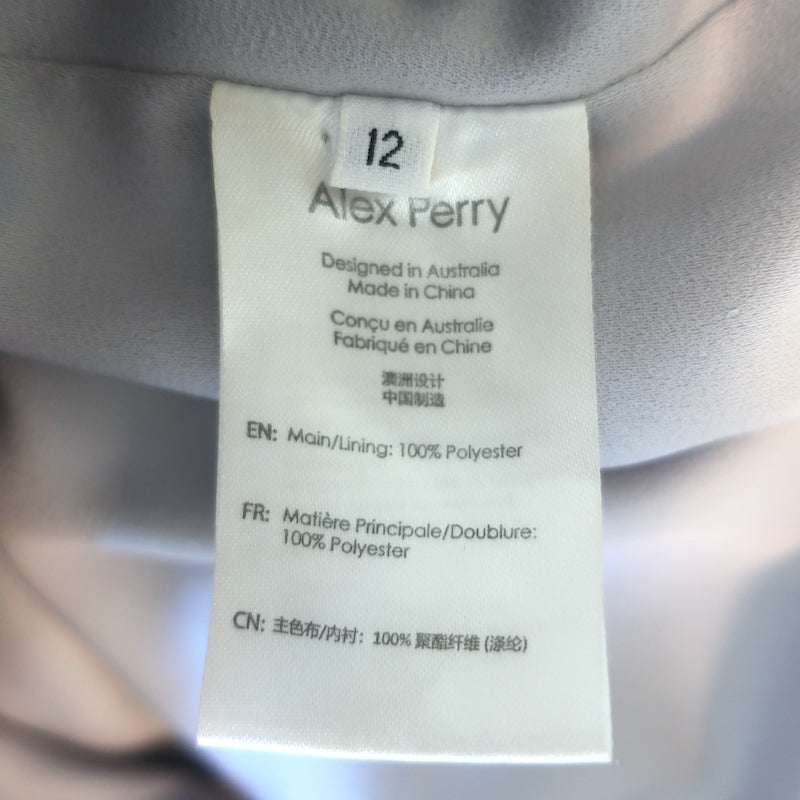 Alex Perry Hunter Sequined Strapless Midi Dress Silver Size UK 12 US 8 NEW