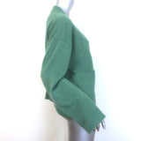 Kerri Rosenthal Ricki Max Heart Cashmere Cardigan Moss Size Large