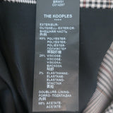 The Kooples Oversized Double Breasted Glen Check Blazer Gray Size 36