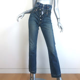 1/OFF Paris Upcycled Double-Waisted High Rise Jeans Size Small