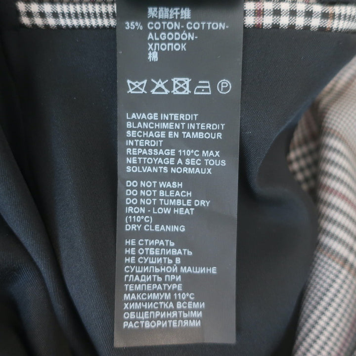 The Kooples Oversized Double Breasted Glen Check Blazer Gray Size 36
