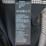 The Kooples Oversized Double Breasted Glen Check Blazer Gray Size 36