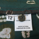 Ulla Johnson Ruffle Midi Dress Nia Olive Printed Cotton Size 12