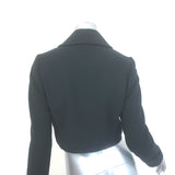 Ralph Lauren Collection Cropped Jacket Black Stretch Wool Size 6