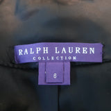 Ralph Lauren Collection Cropped Jacket Black Stretch Wool Size 6
