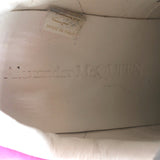Alexander McQueen Oversized Sneakers White Leather & Hot Pink Suede Size 35