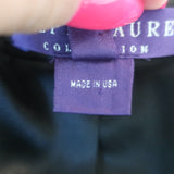 Ralph Lauren Collection Cropped Jacket Black Stretch Wool Size 6
