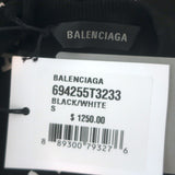 Balenciaga Mini Logo Cropped Sweater Black Cotton Size Small NEW