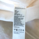 Zimmermann Tranquility Flip Puff Sleeve Mini Dress Cream Floral Print Size 0