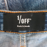 1/OFF Paris Upcycled Double-Waisted High Rise Jeans Size Small