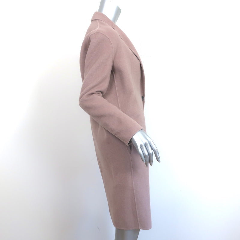 AllSaints Anya Coat Quartz Pink Wool-Blend Size Extra Small Two-Button Jacket
