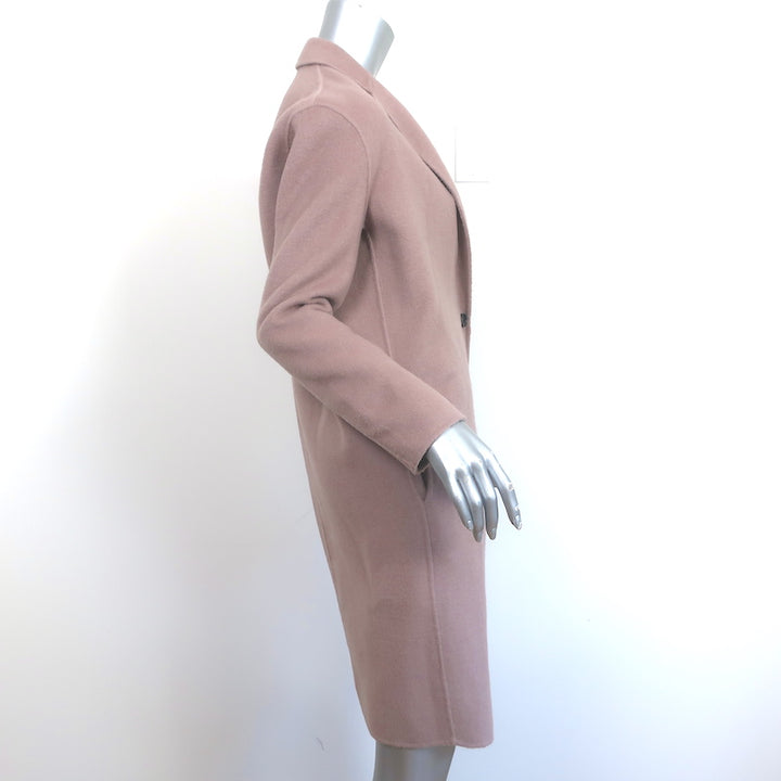 AllSaints Anya Coat Quartz Pink Wool-Blend Size Extra Small Two-Button Jacket