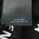 Balenciaga Mini Logo Cropped Sweater Black Cotton Size Small NEW