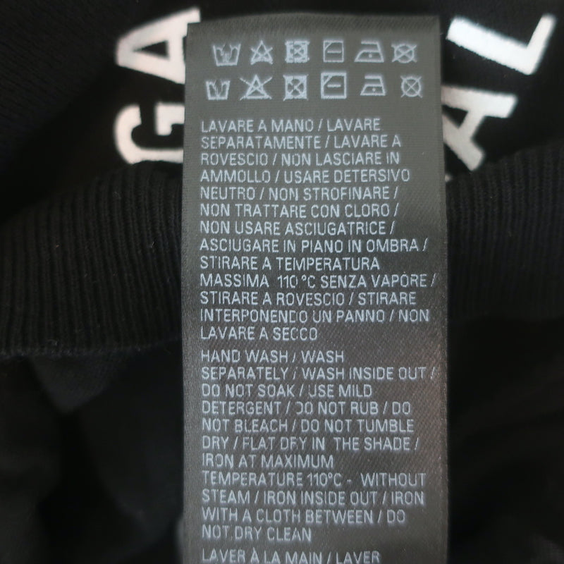Balenciaga Mini Logo Cropped Sweater Black Cotton Size Small NEW