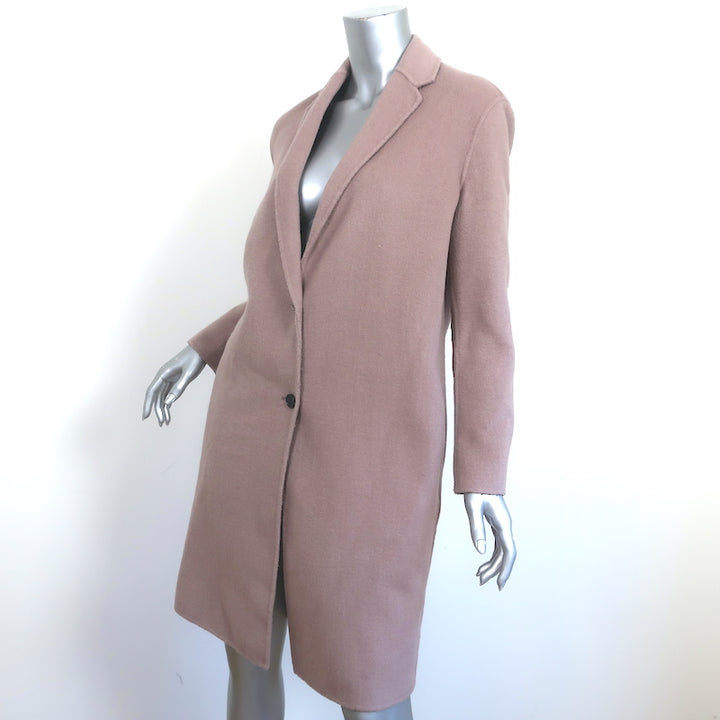 AllSaints Anya Coat Quartz Pink Wool-Blend Size Extra Small Two-Button Jacket