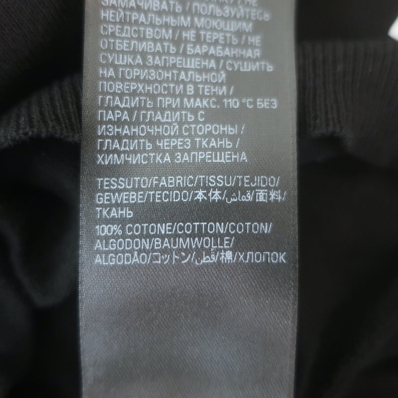 Balenciaga Mini Logo Cropped Sweater Black Cotton Size Small NEW