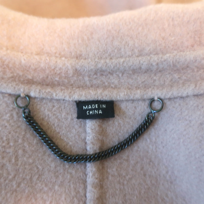 AllSaints Anya Coat Quartz Pink Wool-Blend Size Extra Small Two-Button Jacket