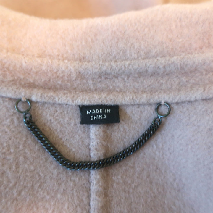 AllSaints Anya Coat Quartz Pink Wool-Blend Size Extra Small Two-Button Jacket