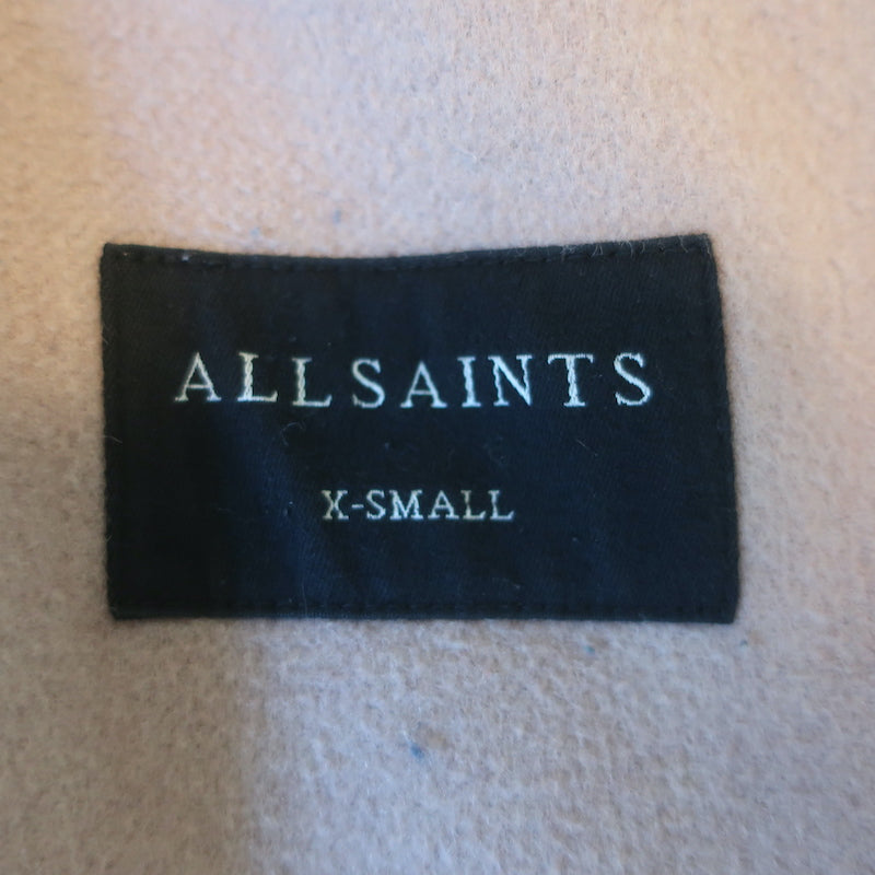AllSaints Anya Coat Quartz Pink Wool-Blend Size Extra Small Two-Button Jacket