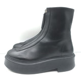 The Row Zipped Combat Boots Black Leather Size 39 Platform Ankle Boots