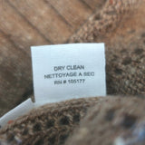 Ulla Johnson Maritza Ruffled Cashmere Sweater Brown Pointelle Knit Size Small