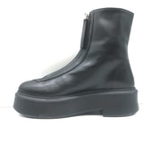The Row Zipped Combat Boots Black Leather Size 39 Platform Ankle Boots