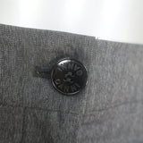 GANNI Wide Leg High Rise Pants Dark Gray Stretch Suiting Size 32