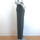 GANNI Wide Leg High Rise Pants Dark Gray Stretch Suiting Size 32