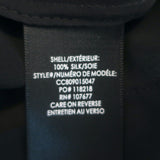 Alice + Olivia Willa Crystal Placket Long Sleeve Blouse Black Silk Size Small