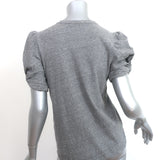 A.L.C. Kati Puff Sleeve Tee Heather Gray Cotton Size Small