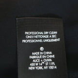 Alice + Olivia Willa Crystal Placket Long Sleeve Blouse Black Silk Size Small