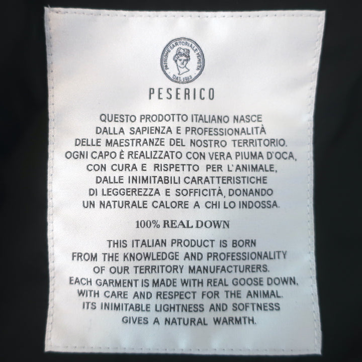 Peserico Glittery Corduroy Down Puffer Vest Black Size 36 NEW