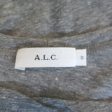 A.L.C. Kati Puff Sleeve Tee Heather Gray Cotton Size Small
