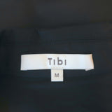 Tibi Camp Shirt Navy Eco Poplin Size Medium Short Sleeve Top